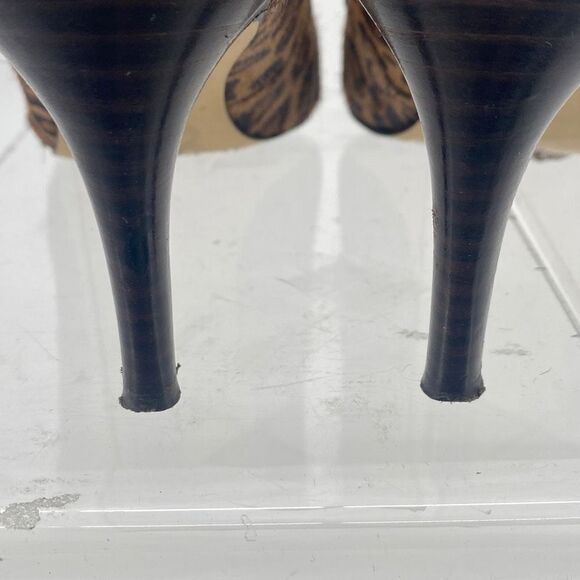 Banana‎ Republic Genuine Calf Hair Pumps Animal Print Leopard Heels Brown Tan 7 - Picture 10 of 13